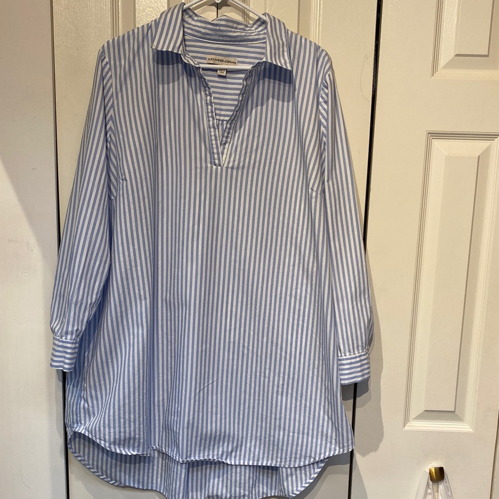 100% cotton striped tunic - Sz 1X
